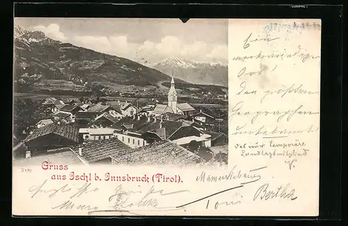 AK Ischl, Blick über die Ortschaft