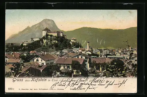 AK Kufstein, Totale mit Schloss