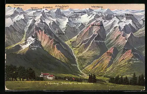 AK Schönberg, Gesamtansicht mit Gletschern