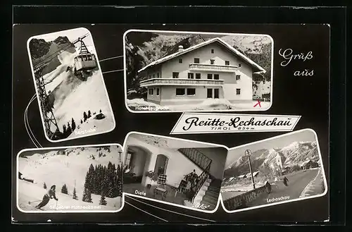 AK Reutte-Lechaschau, Bergbahn, Hotel Leuprecht, Skigebiet Hahnenkamm