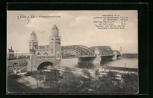 AK Köln, Hohenzollernbrücke