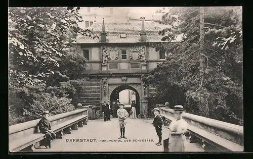 AK Darmstadt, Nordportal des Schlosses