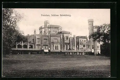 AK Potsdam, Schloss Babelsberg, Aussenansicht