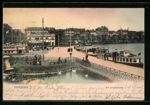 AK Hamburg-Neustadt, am Jungfernstieg