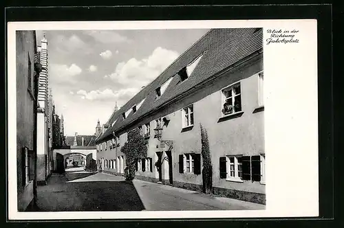 AK Augsburg, Blick in Richtung Jakobsplatz