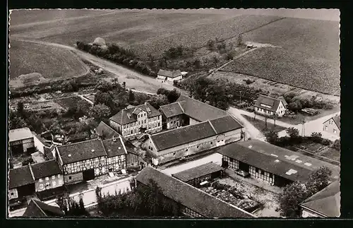 AK Watzum / Wolfenbüttel, Teilansicht mit Schlachterei Walter Gerahn