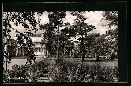 AK Zinnowitz / Ostseebad, Kurhaus mit Garten