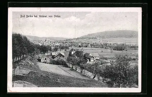 AK Bad Berka bei Weimar, Totale vom Süden aus gesehen