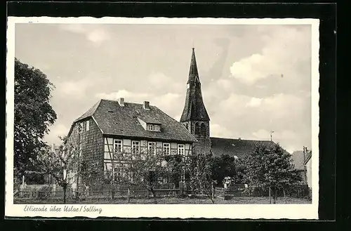 AK Ellierode / Solling, Kirche und Gebäude