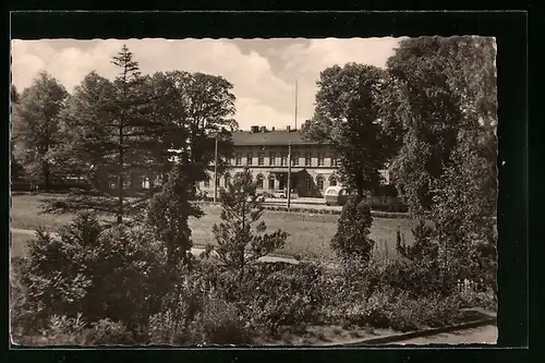AK Greifswald, Blick von der Karl-Liebknecht-Platz zum Bahnhof