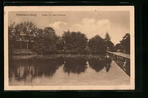 AK Hämelschenburg, Partie vor dem Schlosse