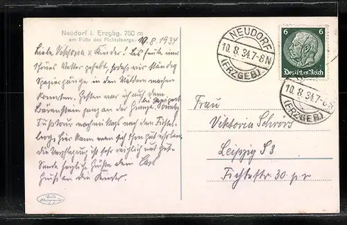 AK Neudorf / Erzgeb., Totalansicht