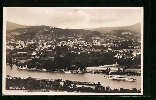 AK Honnef a. Rh., Panoramablick aus der Vogelschau