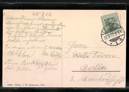 AK Mörs, Schwanenpartie am Stadtgraben