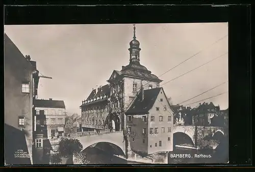 AK Bamberg, Blick auf das Rathaus