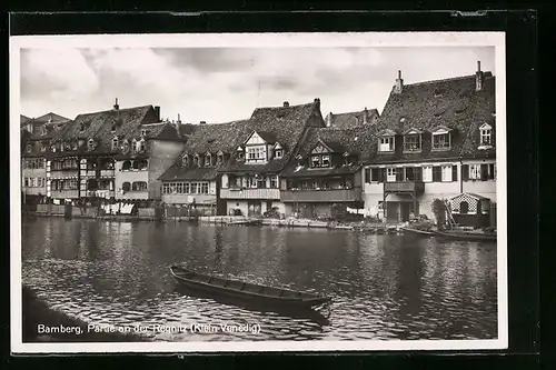 AK Bamberg, Partie an der Regnitz mit Klein-Venedig