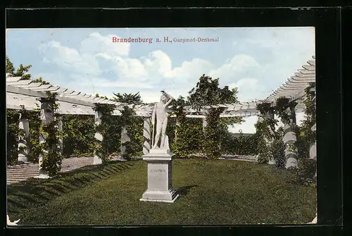 AK Brandenburg a. H., Ganymed-Denkmal