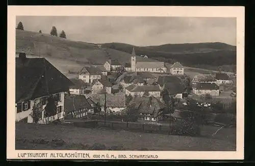 AK Altglashütten / Bad. Schwarzwald, Teilansicht