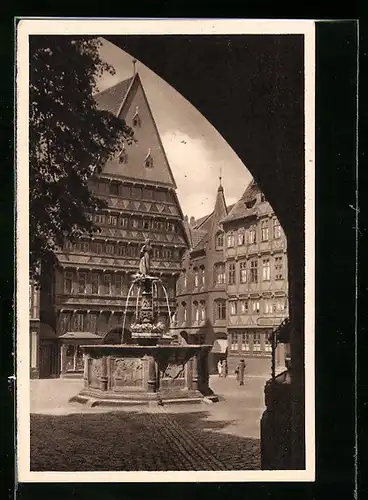 AK Hildesheim, Knochenhauer Amtshaus, Ganzsache WHW Winterhilfswerk 1934-35