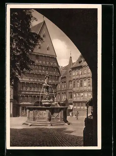 AK Hildesheim, Knochenhauer Amtshaus, Ganzsache WHW Winterhilfswerk 1934-35