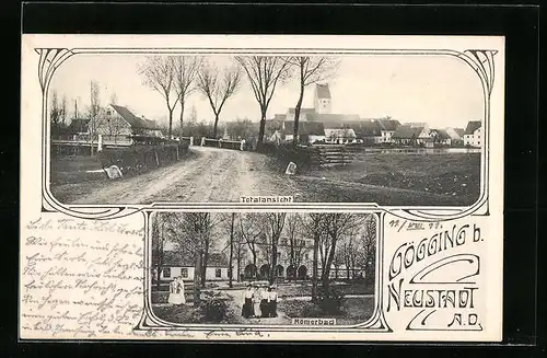 AK Gögging b. Neustadt, Totalansicht, Raömerberg