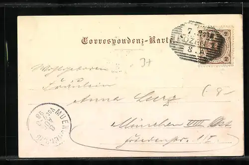 AK Bozen, Partie am Johannesplatz mit Brunnen