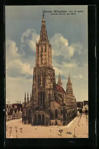 AK Ulm a. D., Blick auf die Münsterkirche