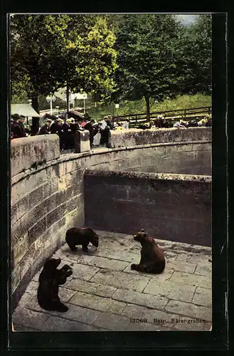 AK Bern, Besucher am Bärengraben