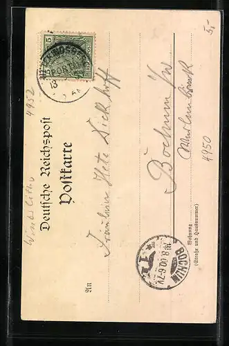 AK Minden i. W., Denkmal Wilhelm des Grossen im Winter, Vorderansicht