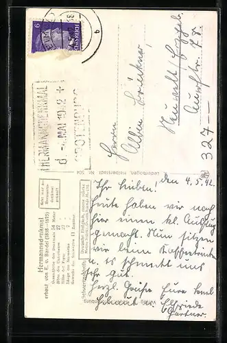 AK Detmold, Hermanns-Denkmal im Teutoburger Wald