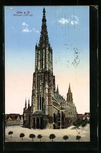 AK Ulm a. D., Gesamtansicht vom Münster