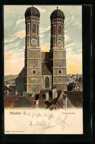 AK München, Frauenkirche, Vorderansicht