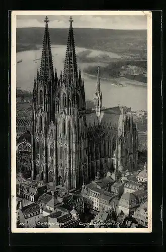 AK Köln, Dom, Fliegeraufnahme