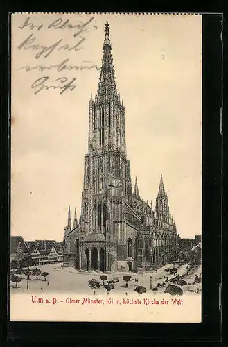 AK Ulm a. D., Blick zum Münster