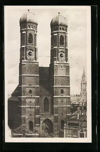 AK München, Frauenkirche, Vorderansicht