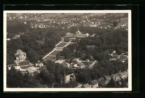 AK Bad Oeynhausen, Kurpark aus der Vogelschau