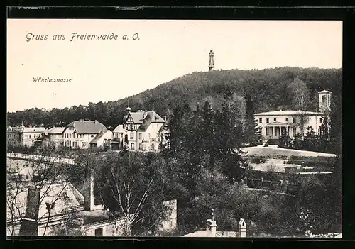 AK Freienwalde a. O., Häuser in der Wilhelmstrasse