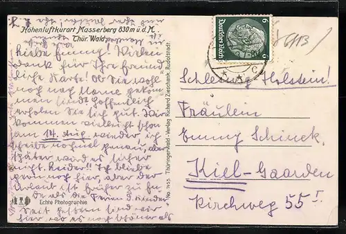 AK Masserberg /Thür., Häuser am Stadtrand