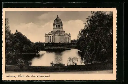 AK Dessau, Partie im Mausoleumspark