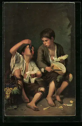 Künstler-AK Stengel & Co. Nr. 29979: Die Melonenesser