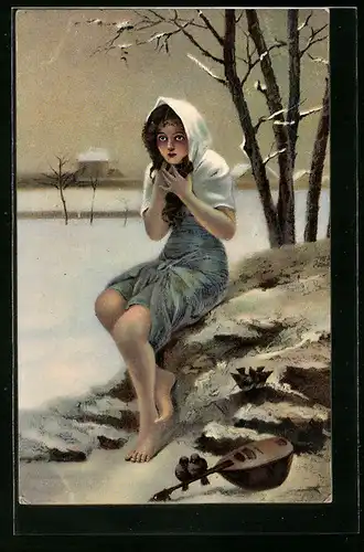 Künstler-AK Stengel & Co. Nr. 29007: Das Heimchen