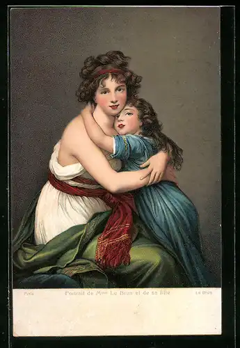 Künstler-AK Stengel & Co. Nr. 29876: Portrait de Mme Le Brun et de sa fille