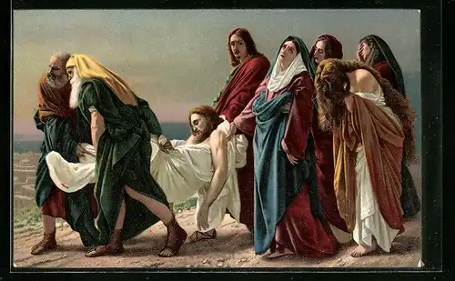 Künstler-AK Stengel & Co. Nr. 29781: Cristo portato a sepolcro, Ciseri