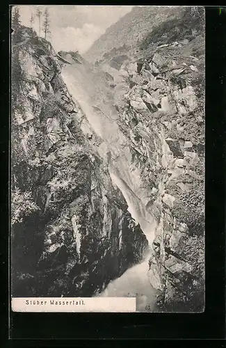 AK Blick auf den Stüber Wasserfall