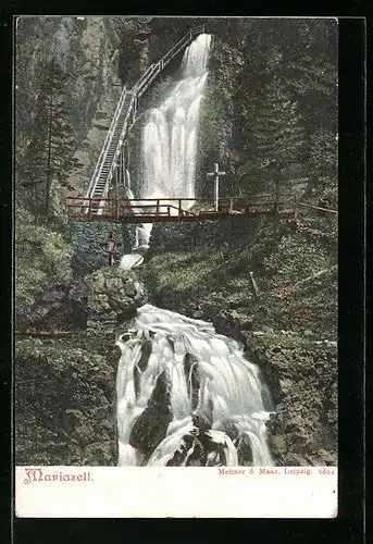 AK Mariazell, Wasserfall Zum todten Weib