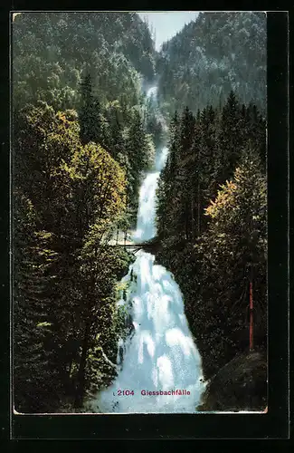 AK Blick auf die Giessbachfälle