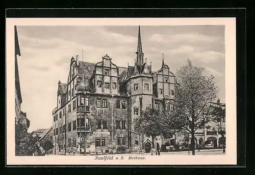 AK Saalfeld a. S., am Rathaus
