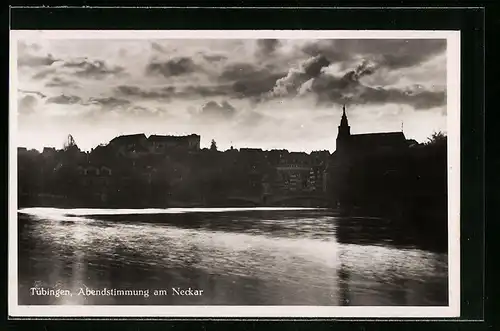 AK Tübingen, Abendstimmung am Neckar