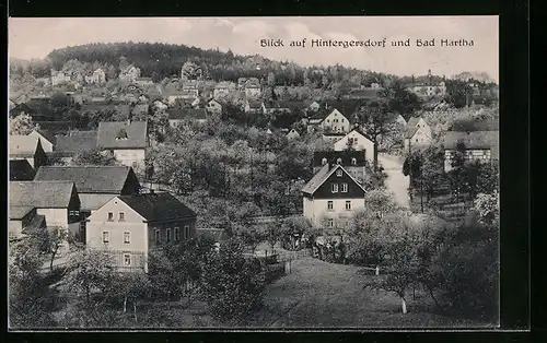 AK Hintergersdorf, Gesamtansicht mit Blick auf Bad hartha