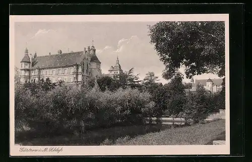 AK Güstrow i. M., Blick zum Schloss
